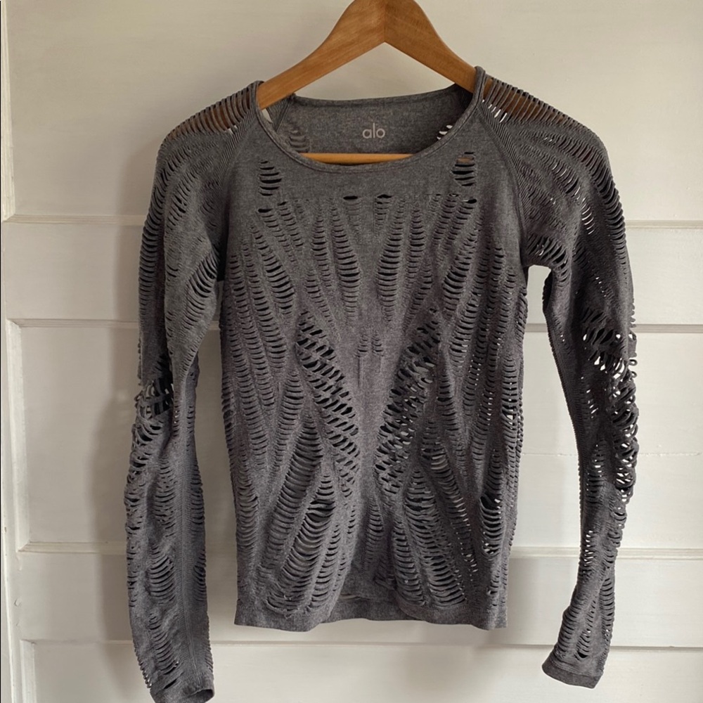 ALO women’s Small Grey yoga top